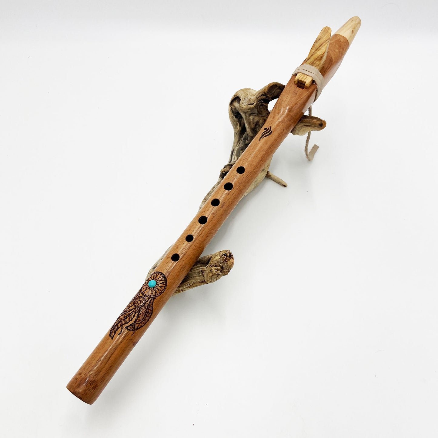 Flûte Amérindienne Artisanale en Bois de Sipo - Mi (E) 432Hz