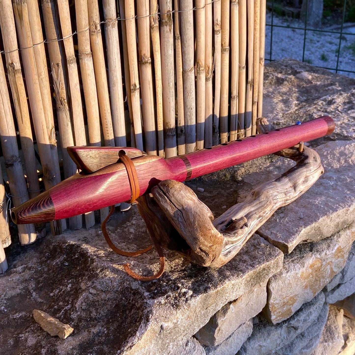 Flûte Native Amérindienne en Amarante - Sol (G) - 432hz