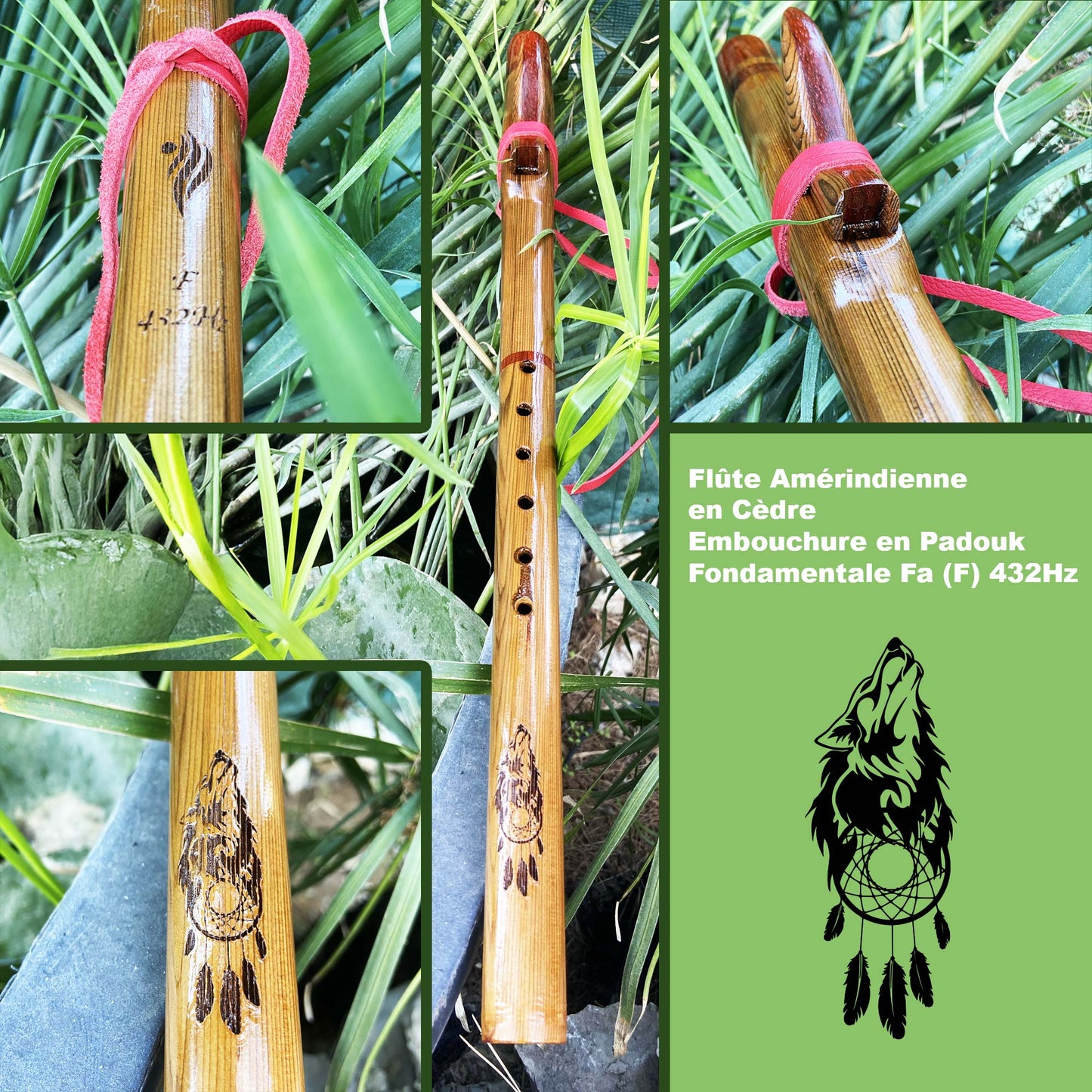 Flute personnalisée en cèdre et padouk