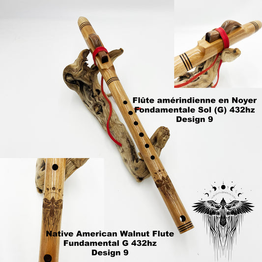 Flute personnalisée en noyer design9