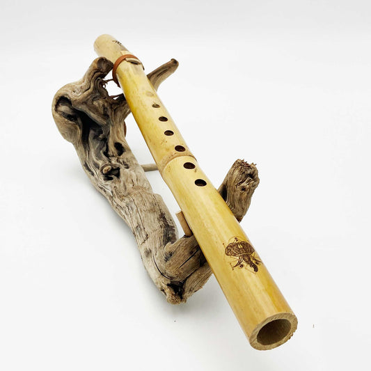 Native American Meditative Flute in Provence Cane with Elephant Head