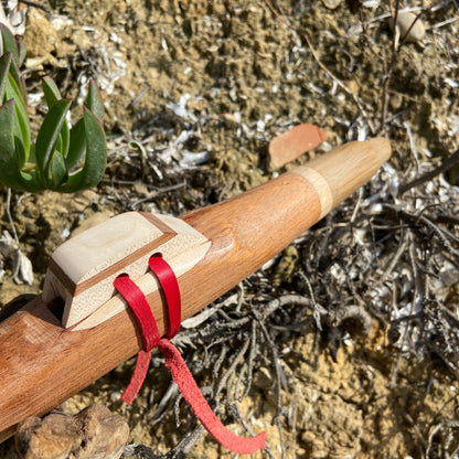 Flûte Native Amérindienne Fa (F) 423hz - Bois exotique, Chêne, Olivier