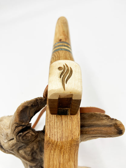 Native American Meditation Flute F# in Oak and Cade