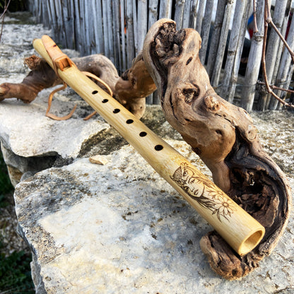 Flûte Amérindienne en Bambou LA (A) 432hz | Embouchure Olivier