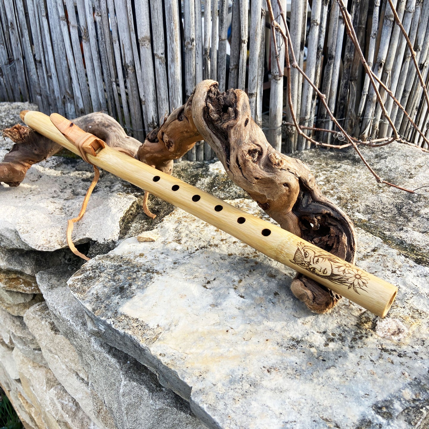 Flûte Amérindienne en Bambou LA (A) 432hz | Embouchure Olivier