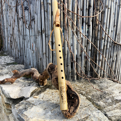 Flûte Amérindienne en Bambou LA (A) 432hz | Embouchure Olivier