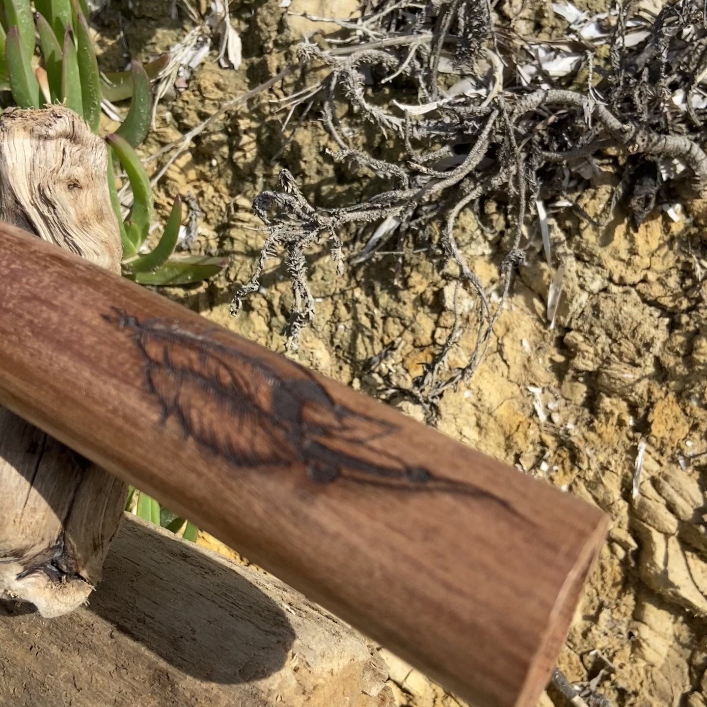 Flûte Native Amérindienne Fa (F) 423hz - Bois exotique, Chêne, Olivier